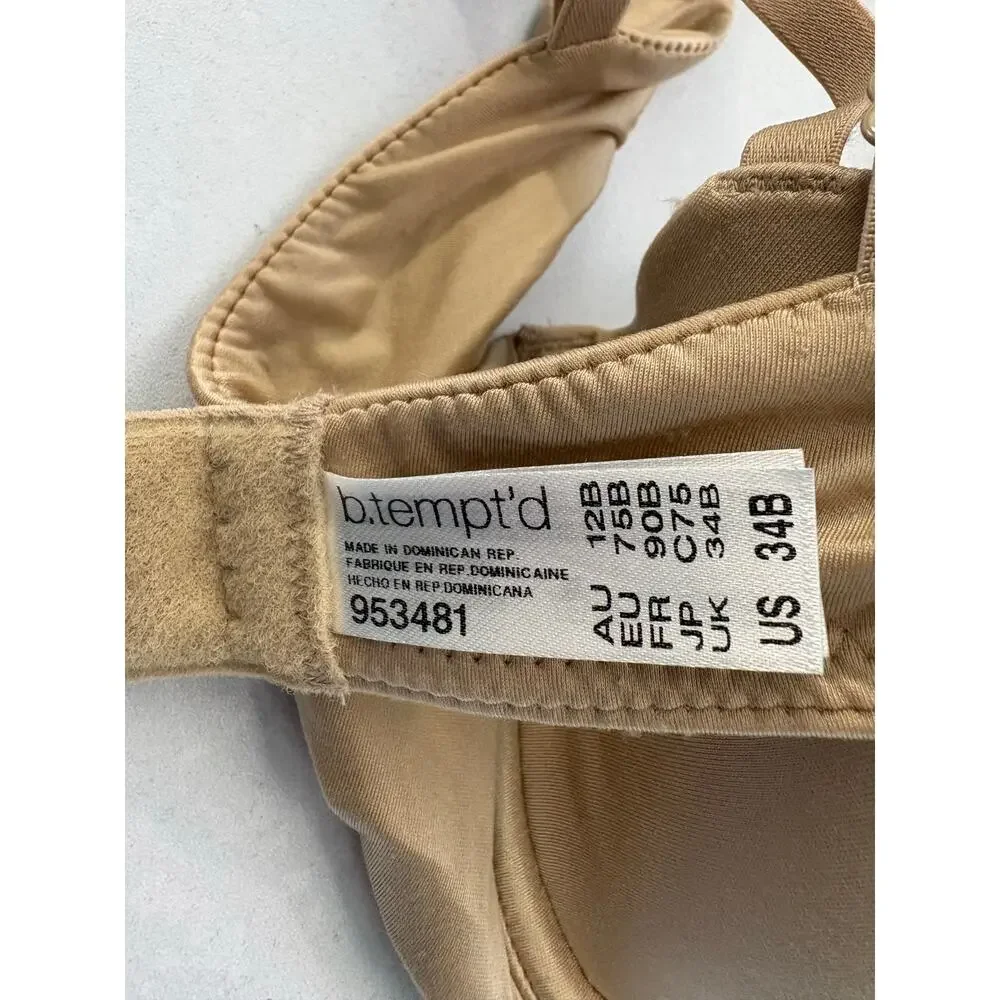 b.tempt'd Wacoal Future Foundation Balconette T-Shirt Bra Nude Size 34B 953481